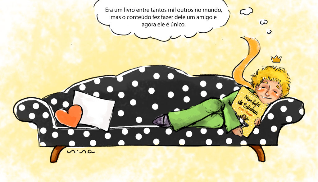 Num Sofá de Bolinhas_ Aquarela